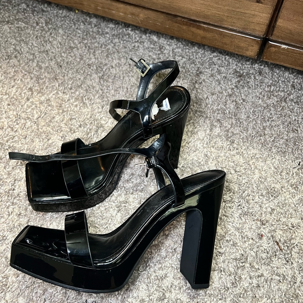 DKNY Black Platform Heels